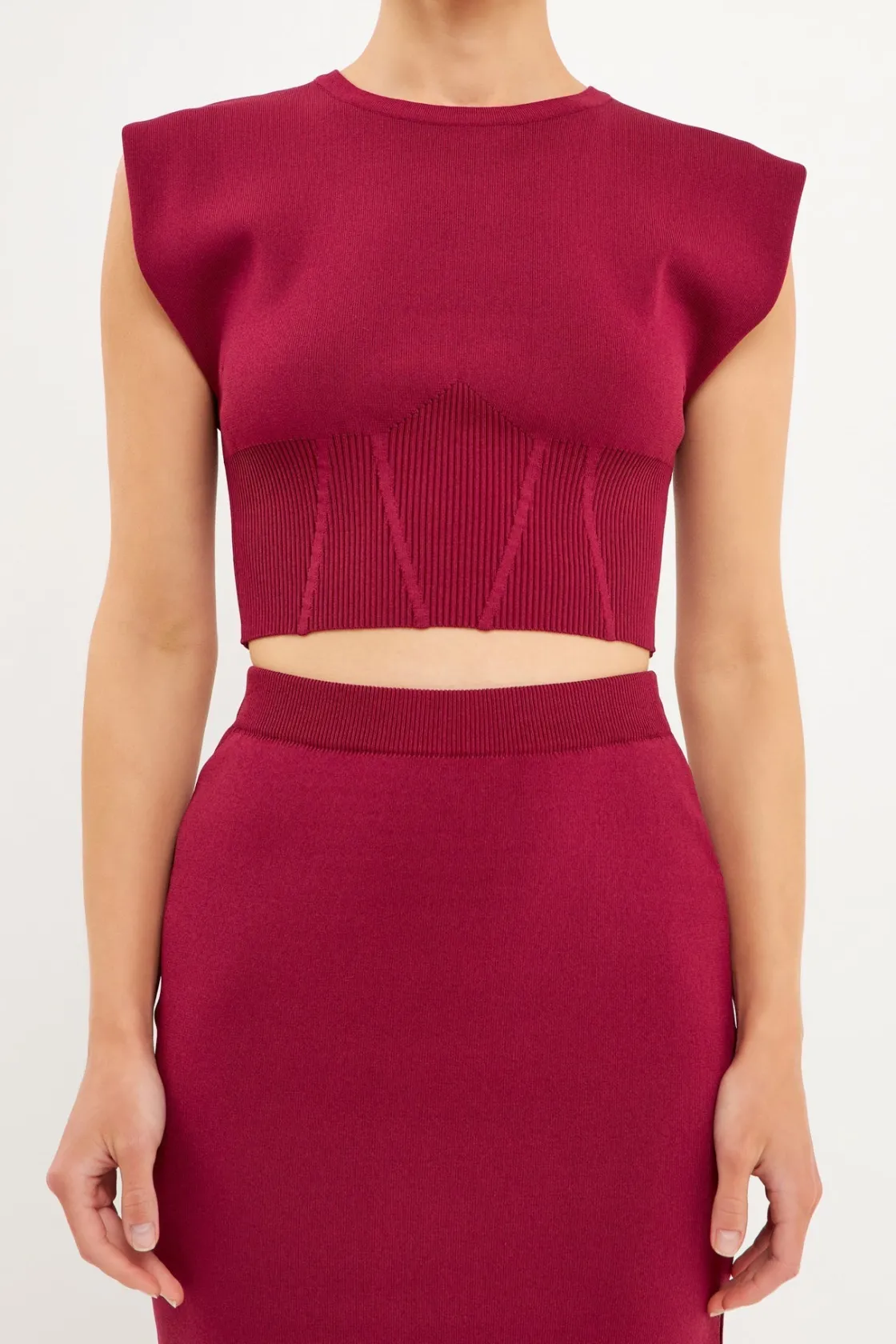 endless_rose__cinched_wai_15.webp ENDLESS ROSE Sweaters & Knits | Tops*- Cinched Waist Sleeveless Knit Top