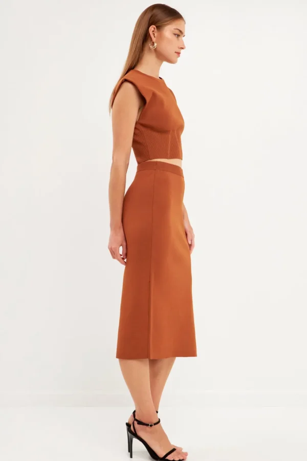 ENDLESS ROSE Sweaters & Knits | Tops*- Cinched Waist Sleeveless Knit Top