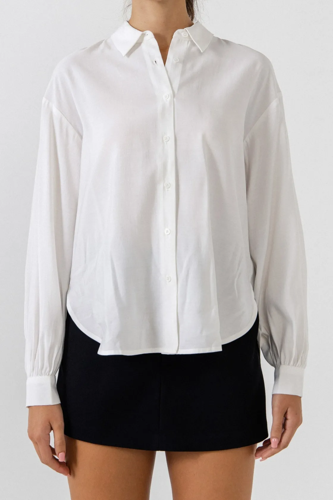 endless_rose__classic_hig_0.webp ENDLESS ROSE Tops*- Classic High Low Blouse WHITE