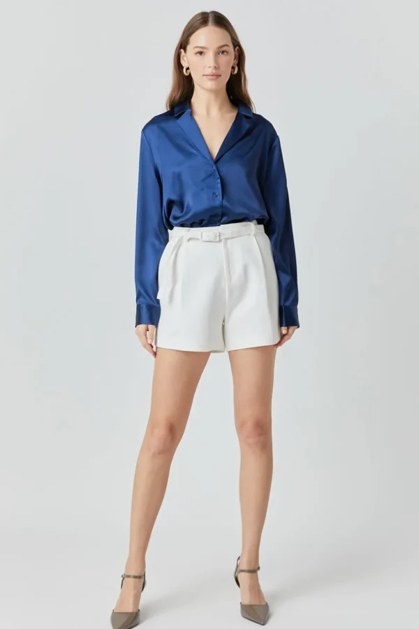 ENDLESS ROSE Shirts & Blouses | Tops*- Classic Satin Over Shirt