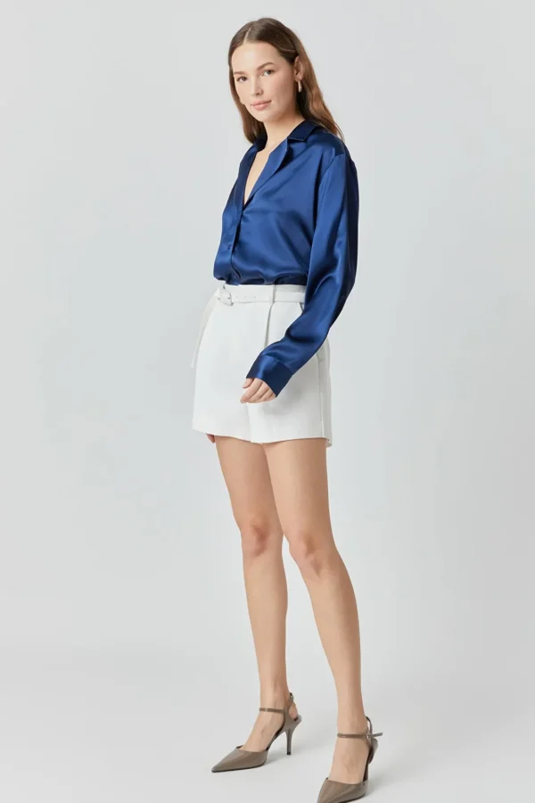 ENDLESS ROSE Shirts & Blouses | Tops*- Classic Satin Over Shirt