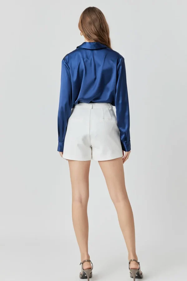 ENDLESS ROSE Shirts & Blouses | Tops*- Classic Satin Over Shirt