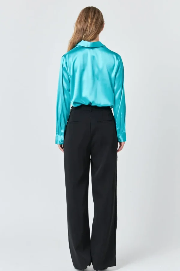 ENDLESS ROSE Shirts & Blouses | Tops*- Classic Satin Over Shirt