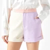 ENDLESS ROSE Matching Sets | Shorts & Skorts*- Color Block High-Waisted Shorts MULTI
