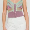 ENDLESS ROSE Sweaters & Knits | Tops*- Color Block Metallic Knit Top MULTI