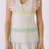 ENDLESS ROSE Tops*- Colorblock Trim Mini Dress IVORYMULTI
