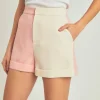 ENDLESS ROSE Matching Sets | Shorts & Skorts*- Colorblock Shorts with Folded Hem MULTI