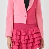 ENDLESS ROSE Matching Sets | Blazers*- Colorblock Short Blazer PINK/FUCHSIA
