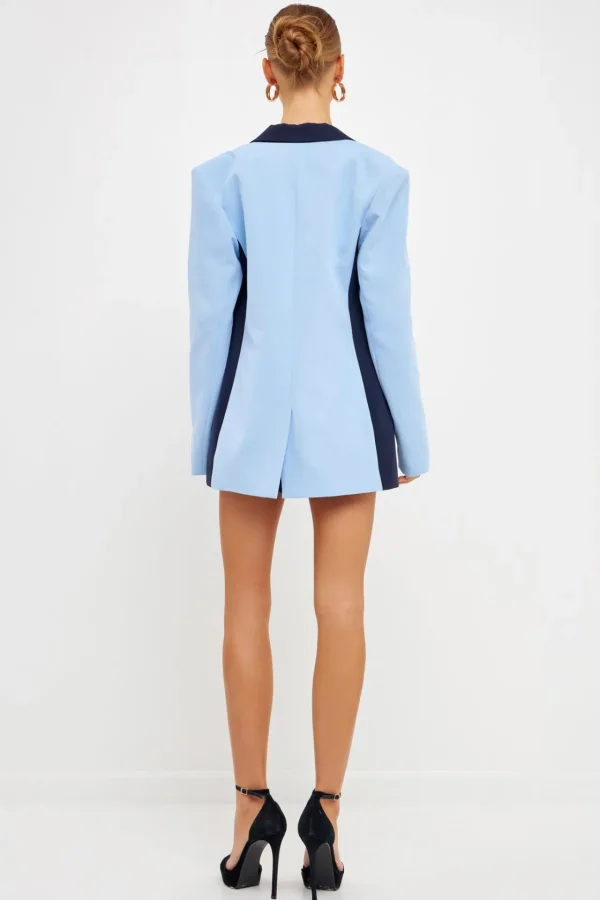 ENDLESS ROSE Blazers*- Colorblock Blazer BLUEMULTI