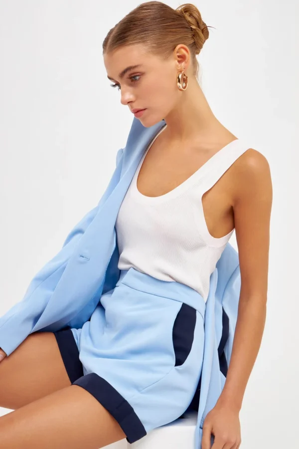 ENDLESS ROSE Shorts & Skorts | Tops*- Colorblock Shorts BLUEMULTI
