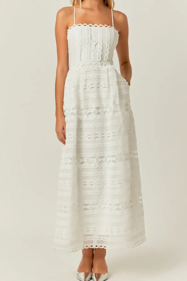 ENDLESS ROSE Lace Dresses | Tops*- Combination Lace Maxi Dress
