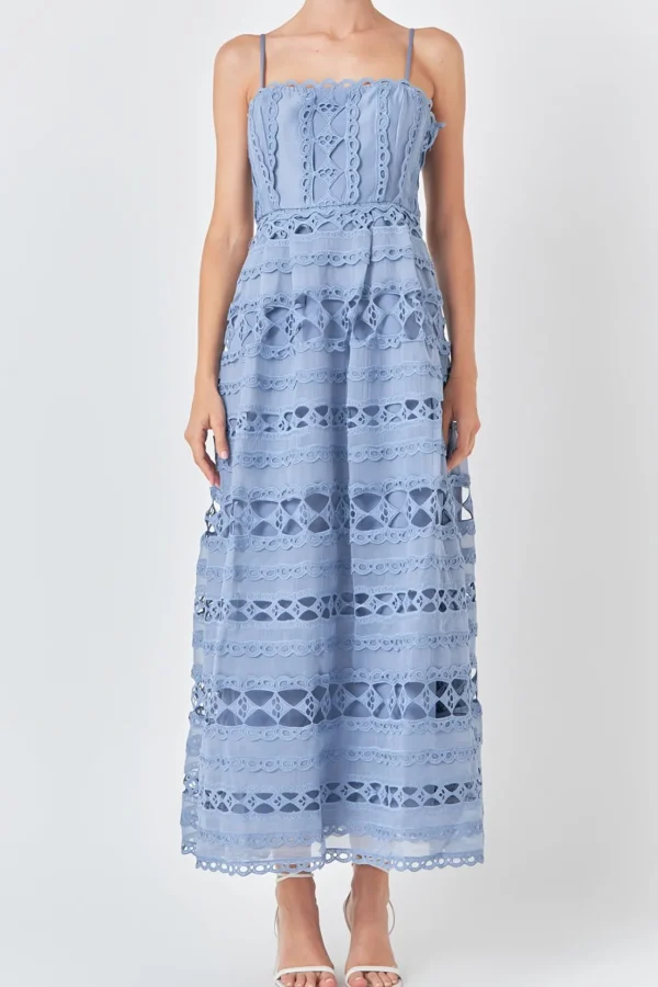 ENDLESS ROSE Lace Dresses | Tops*- Combination Lace Maxi Dress