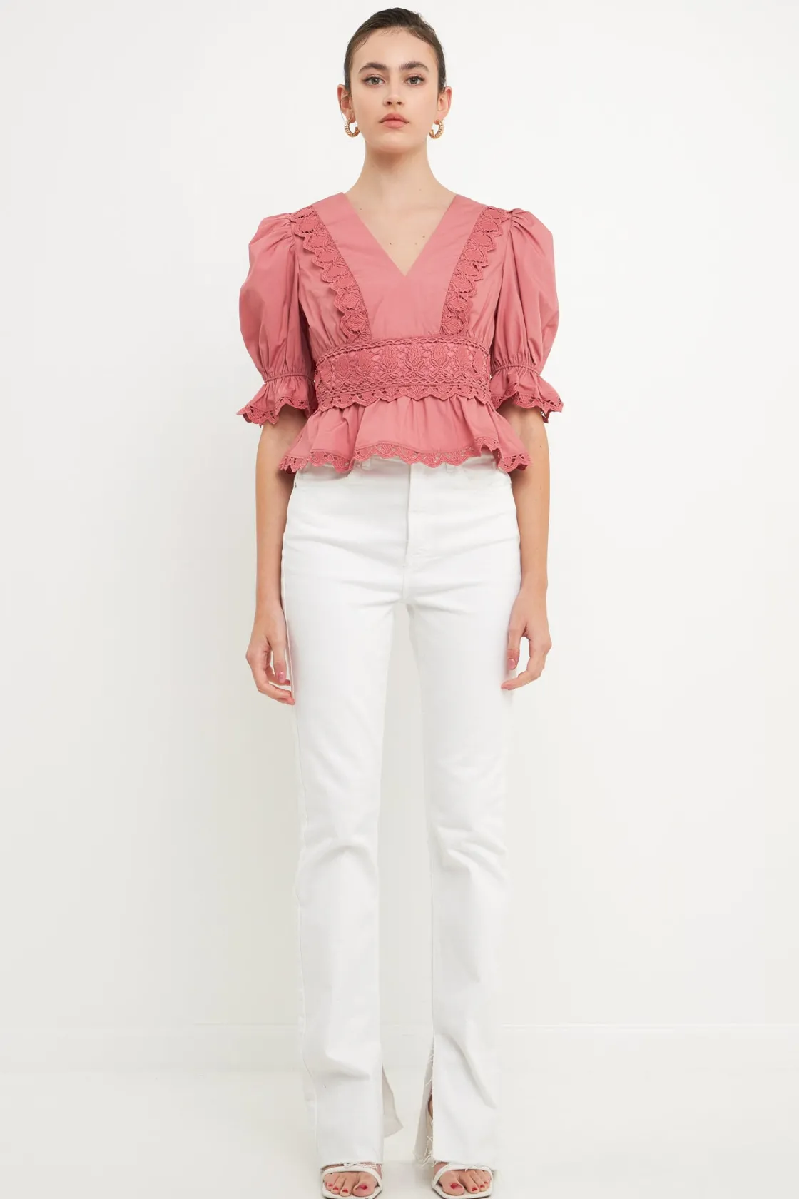 endless_rose__combination_10.webp ENDLESS ROSE Tops*- Combination Eyelet Lace Top