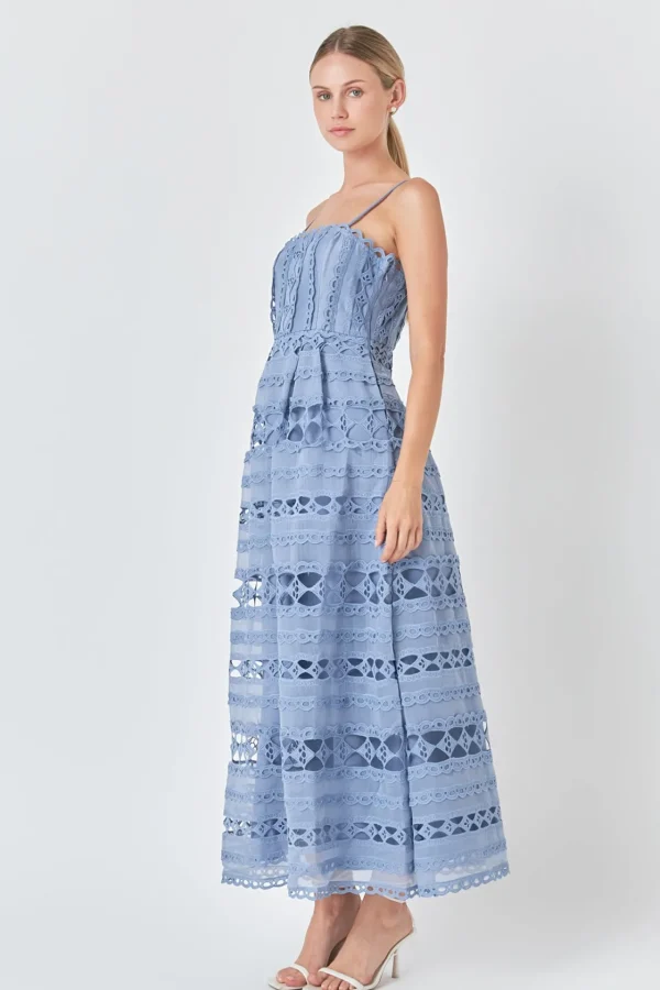 ENDLESS ROSE Lace Dresses | Tops*- Combination Lace Maxi Dress