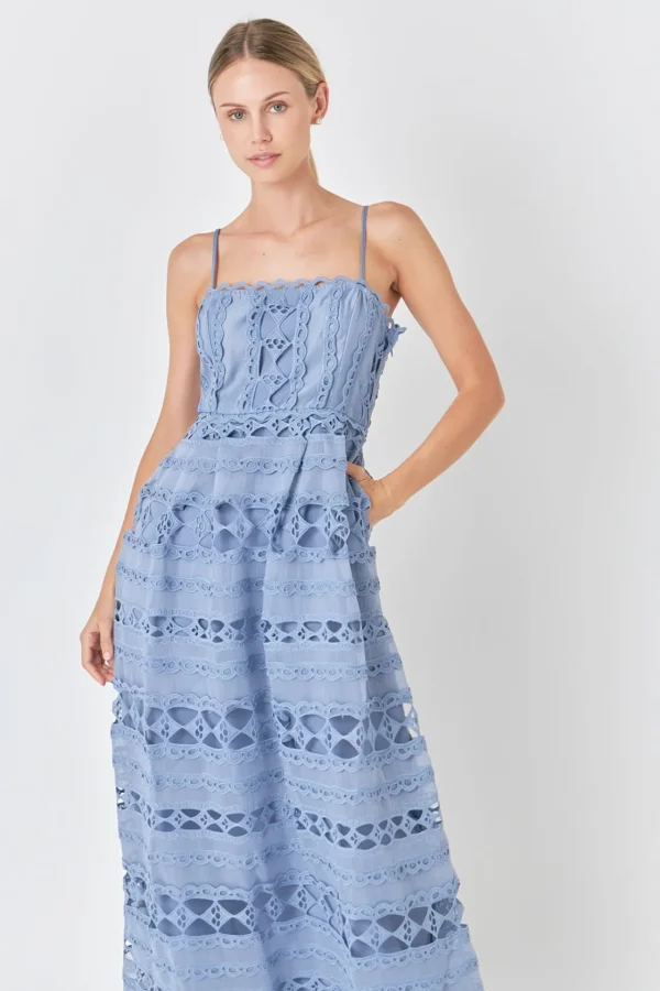 ENDLESS ROSE Lace Dresses | Tops*- Combination Lace Maxi Dress