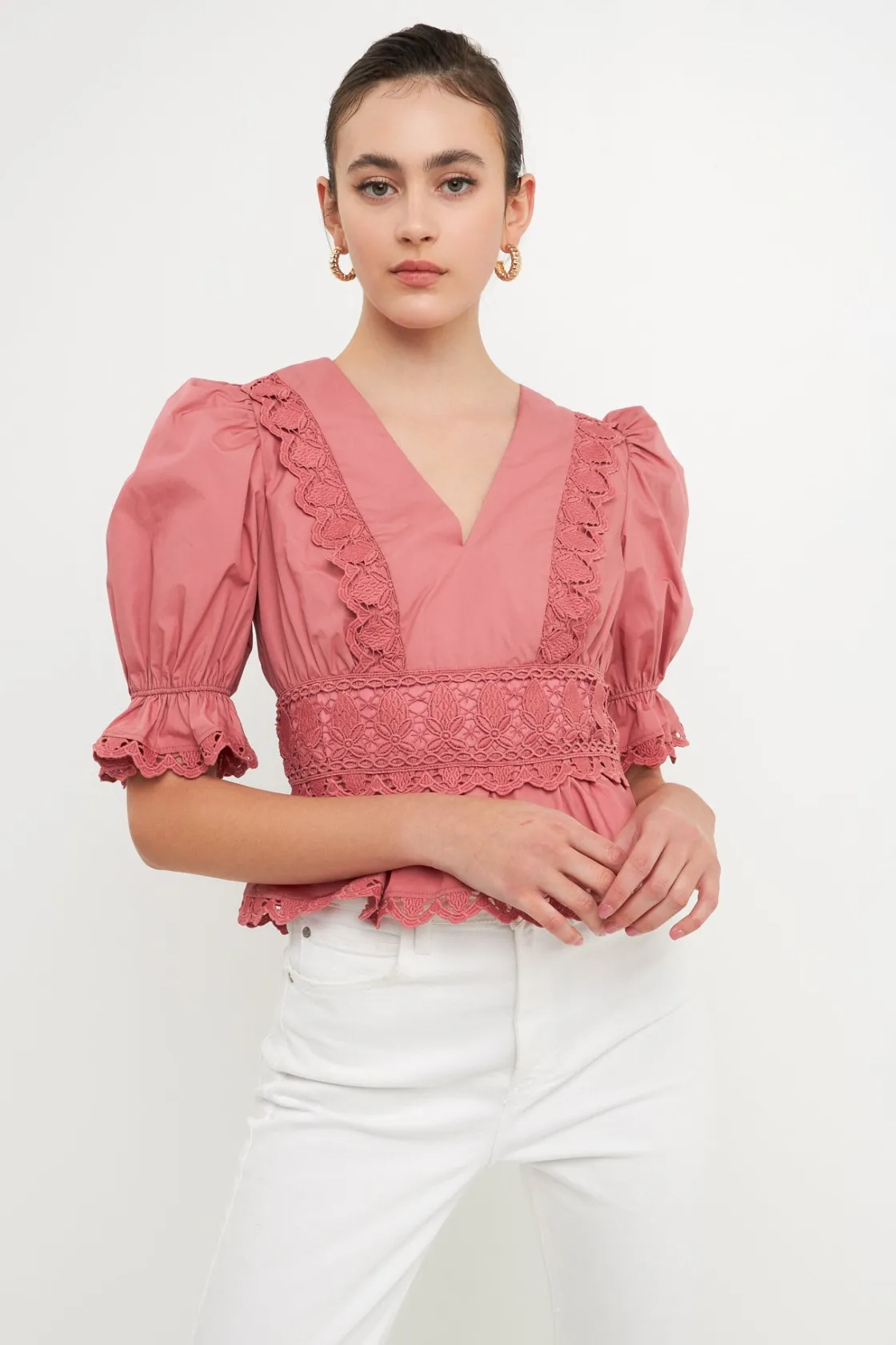 endless_rose__combination_14.webp ENDLESS ROSE Tops*- Combination Eyelet Lace Top