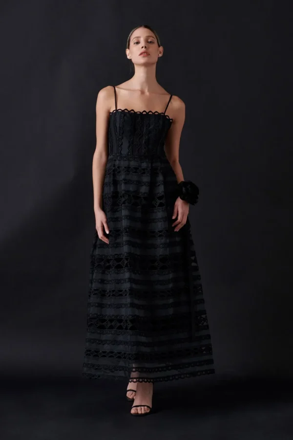 ENDLESS ROSE Lace Dresses | Tops*- Combination Lace Maxi Dress