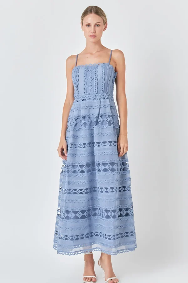 ENDLESS ROSE Lace Dresses | Tops*- Combination Lace Maxi Dress