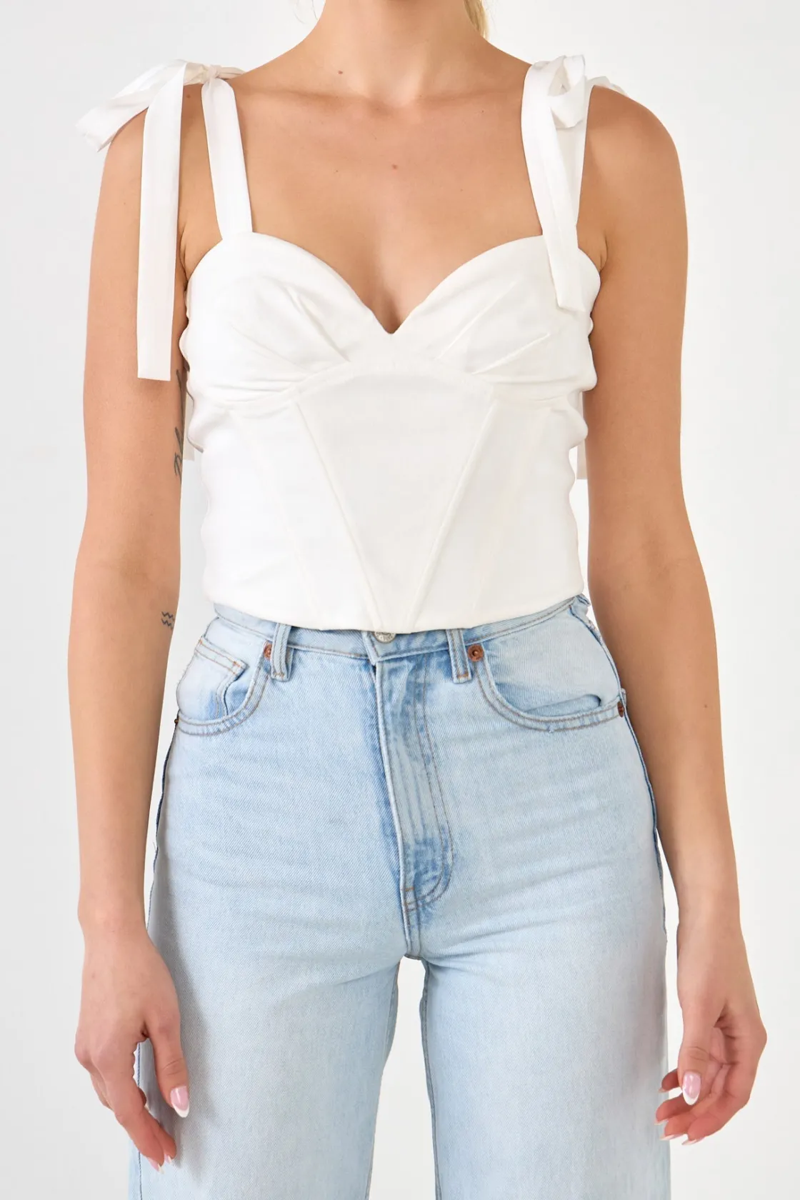 endless_rose__combo_busti_0.webp ENDLESS ROSE Tops*- Combo Bustier Top