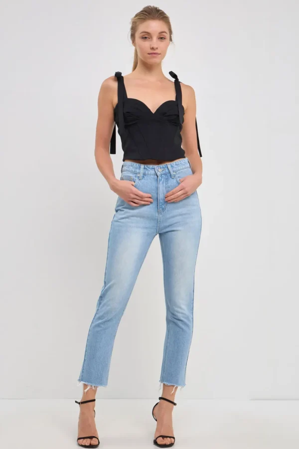 ENDLESS ROSE Tops*- Combo Bustier Top