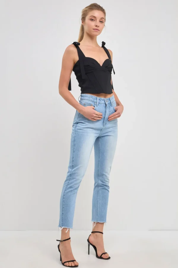 ENDLESS ROSE Tops*- Combo Bustier Top