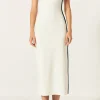 ENDLESS ROSE One Shoulder | Sweaters & Knits*- Contrast Binding Maxi Dress WHITE/BLACK