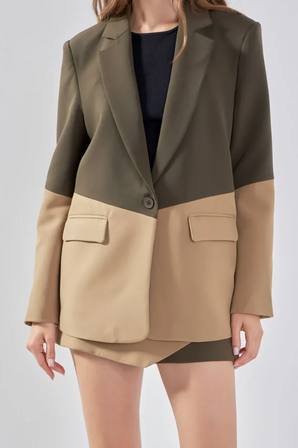 ENDLESS ROSE Matching Sets | Blazers*- Contrast Color Blazer