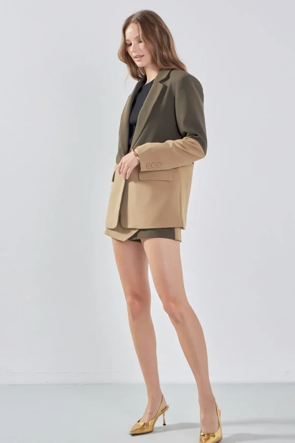 ENDLESS ROSE Matching Sets | Blazers*- Contrast Color Blazer