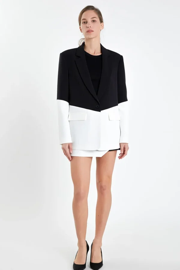 ENDLESS ROSE Matching Sets | Blazers*- Contrast Color Blazer