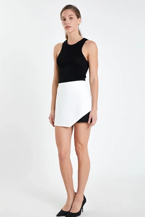 ENDLESS ROSE Matching Sets | Tops*- Contrast Single Wrap Skort