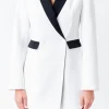 ENDLESS ROSE Blazers | Tops*- Contrasted Blazer Romper WHITE/BLACK