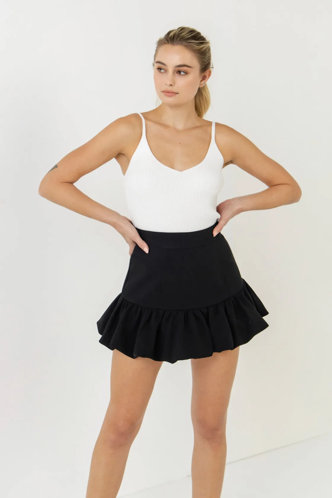 endless_rose__corset_bubb_3.webp ENDLESS ROSE Tops*- Corset Bubble SkIrt BLACK