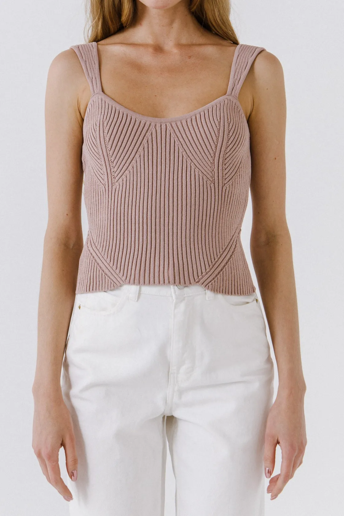 endless_rose__corset_styl_0.webp ENDLESS ROSE Tops*- Corset Style Knitted Top BLUSH