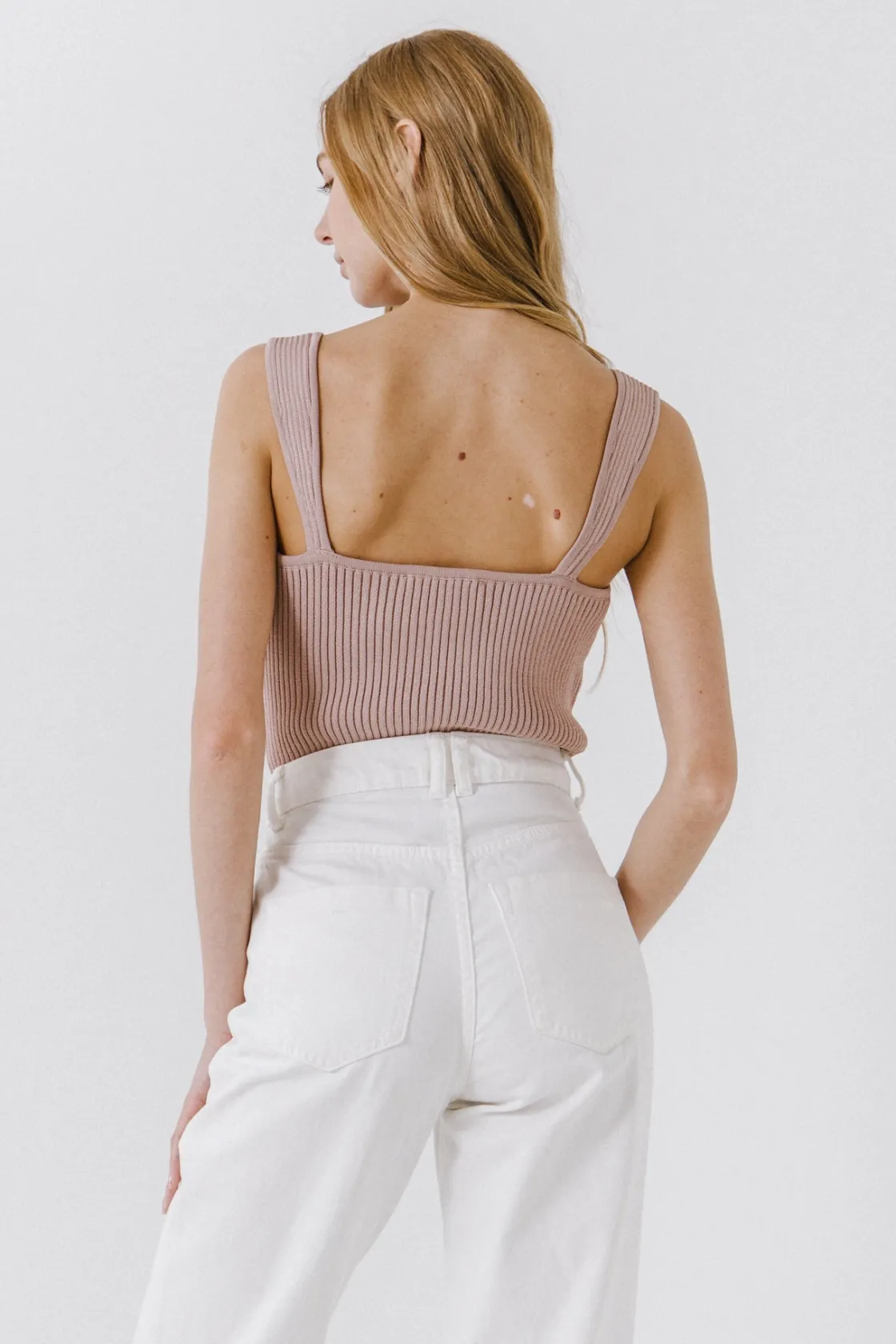 endless_rose__corset_styl_2.webp ENDLESS ROSE Tops*- Corset Style Knitted Top BLUSH