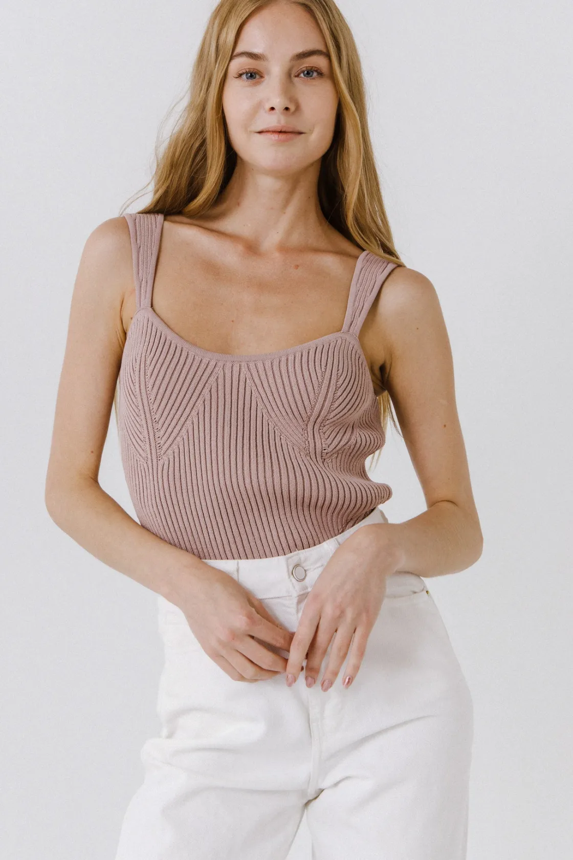 endless_rose__corset_styl_3.webp ENDLESS ROSE Tops*- Corset Style Knitted Top BLUSH