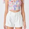 ENDLESS ROSE Tops*- Cotton Floral Print Top CORALMULTI