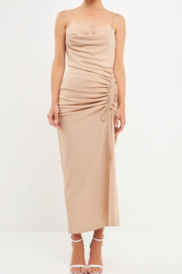 ENDLESS ROSE Strapless | Tops*- Cowl Neck Maxi Dress