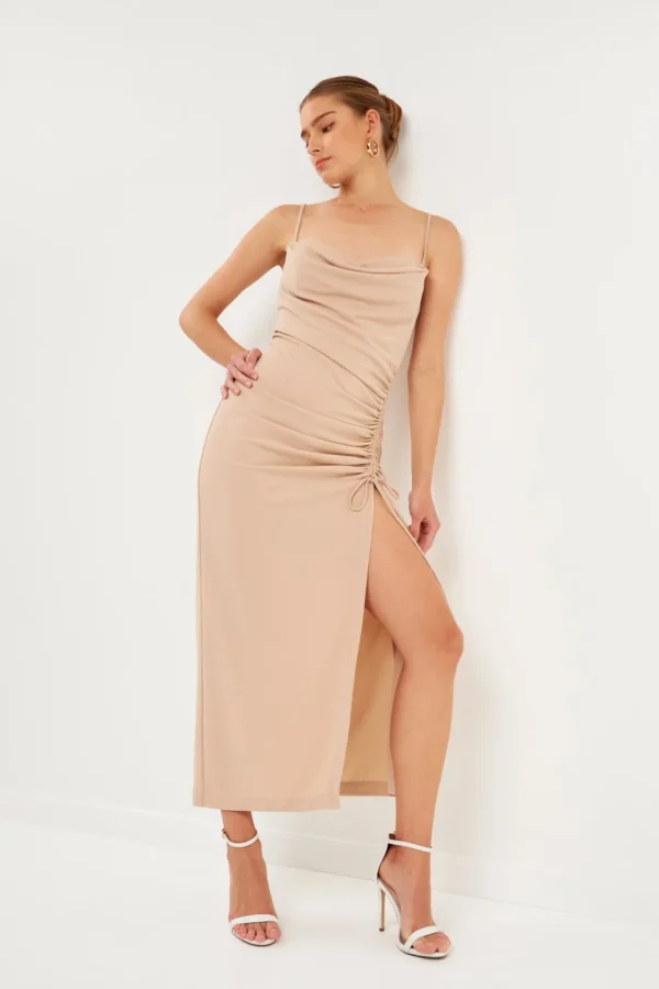 ENDLESS ROSE Strapless | Tops*- Cowl Neck Maxi Dress