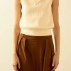 ENDLESS ROSE Sweaters & Knits*- Cowl Neck Sleeveless Sweater IVORY