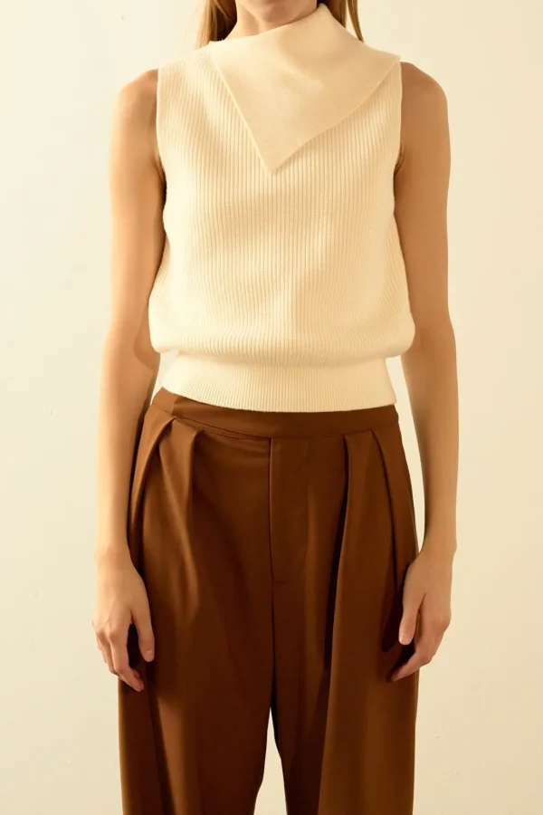 ENDLESS ROSE Sweaters & Knits*- Cowl Neck Sleeveless Sweater IVORY
