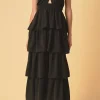 ENDLESS ROSE Tops*- Criss Cross Halter Maxi Dress