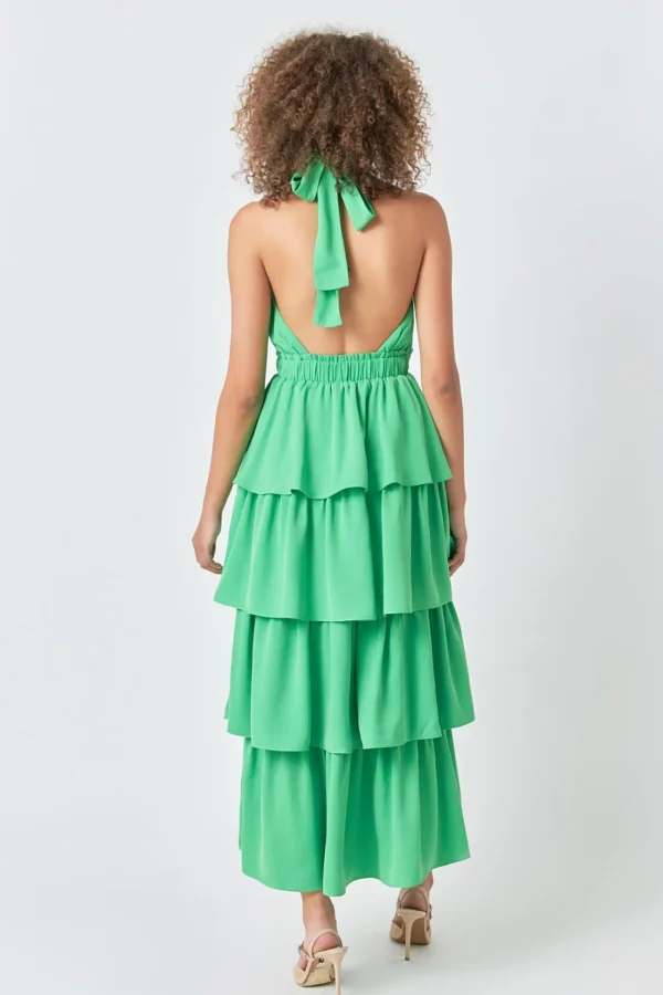 ENDLESS ROSE Tops*- Criss Cross Halter Maxi Dress