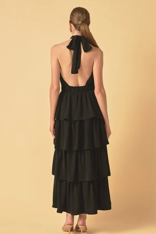 ENDLESS ROSE Tops*- Criss Cross Halter Maxi Dress
