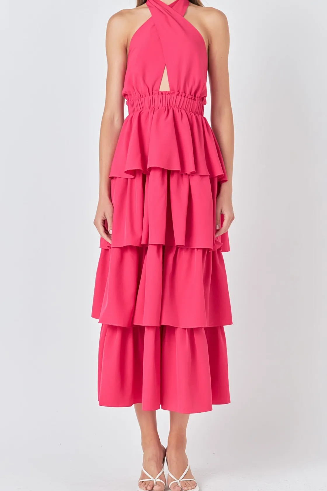 endless_rose__criss_cross_5.webp ENDLESS ROSE Tops*- Criss Cross Halter Maxi Dress