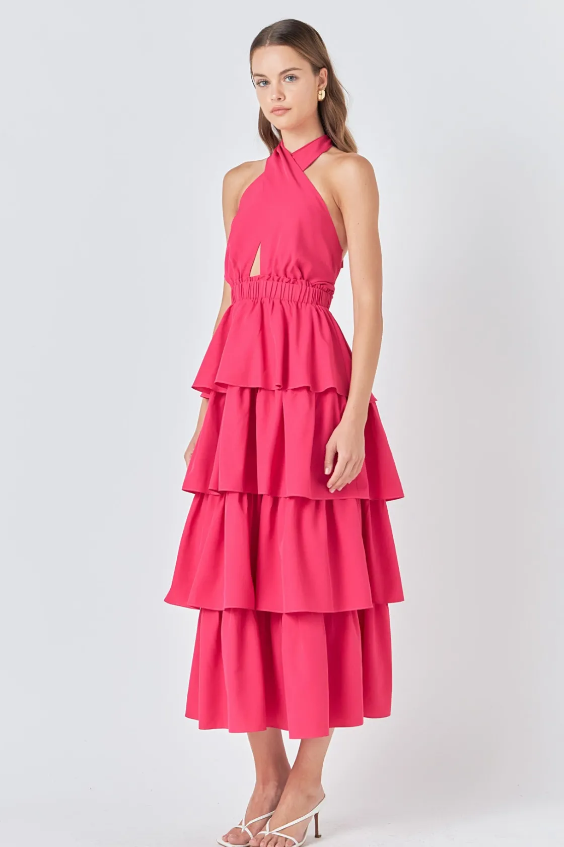 endless_rose__criss_cross_6.webp ENDLESS ROSE Tops*- Criss Cross Halter Maxi Dress