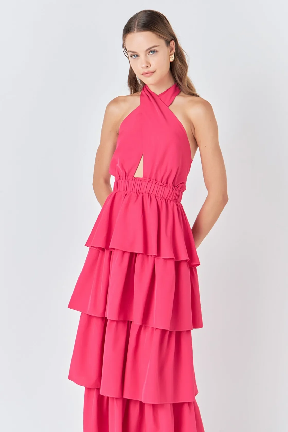 endless_rose__criss_cross_8.webp ENDLESS ROSE Tops*- Criss Cross Halter Maxi Dress