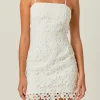 ENDLESS ROSE Lace Dresses | White Dresses*- Crochet Lace Bodycon Mini Dress WHITE