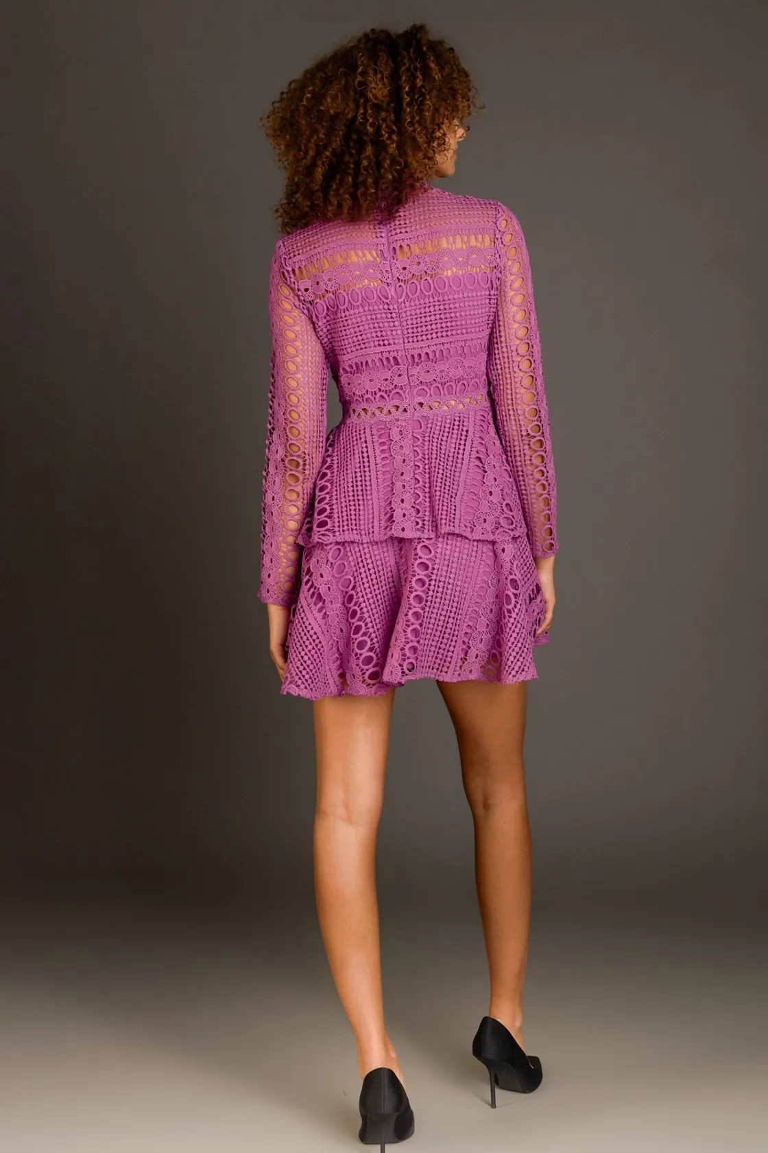 endless_rose__crochet_lac_3.webp ENDLESS ROSE Lace Dresses | Tops*- Crochet Lace Mini Dress ORCHID