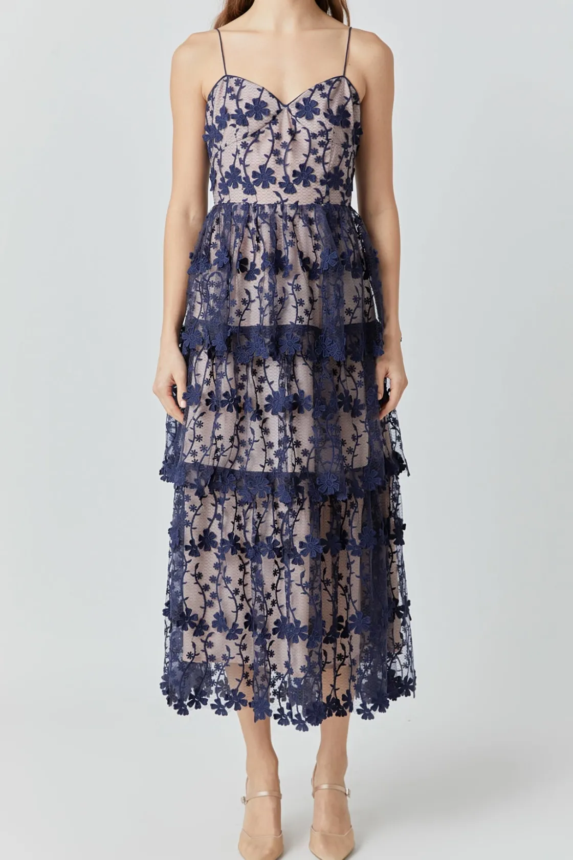 endless_rose__crochet_lay_10.webp ENDLESS ROSE Floral Dresses | Tops*- Crochet Layered Midi Dress