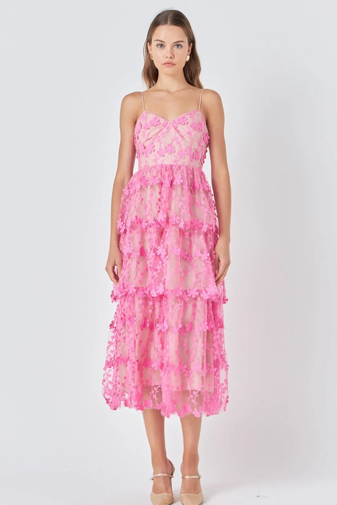 endless_rose__crochet_lay_14.webp ENDLESS ROSE Floral Dresses | Tops*- Crochet Layered Midi Dress